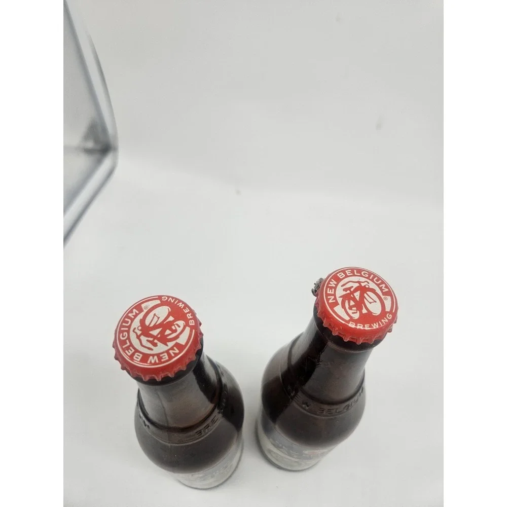 Empty New Belgium FAT TIRE Amber Ale Beer Bottles (2)
